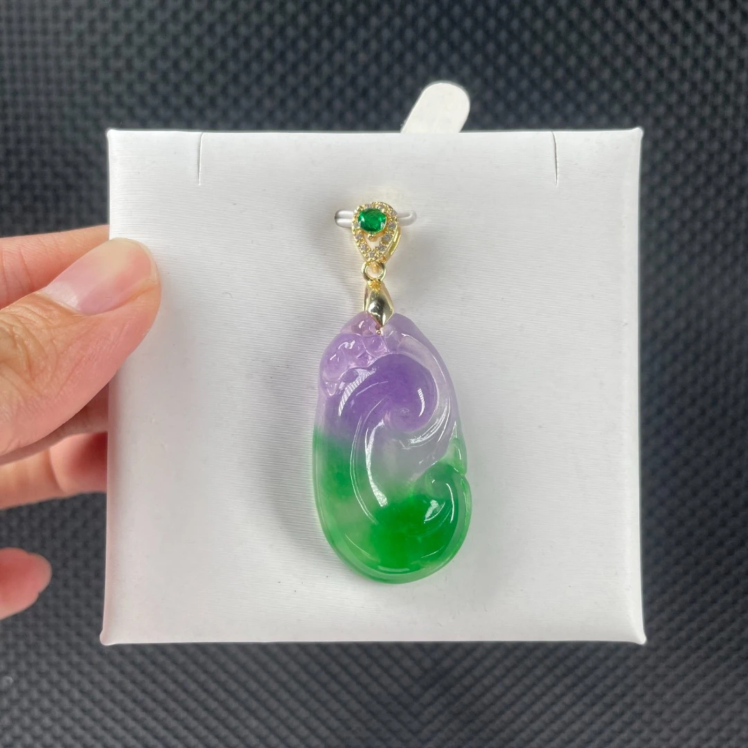 【杨子严选】C656紫绿如意吊坠妈妈时尚百搭女款