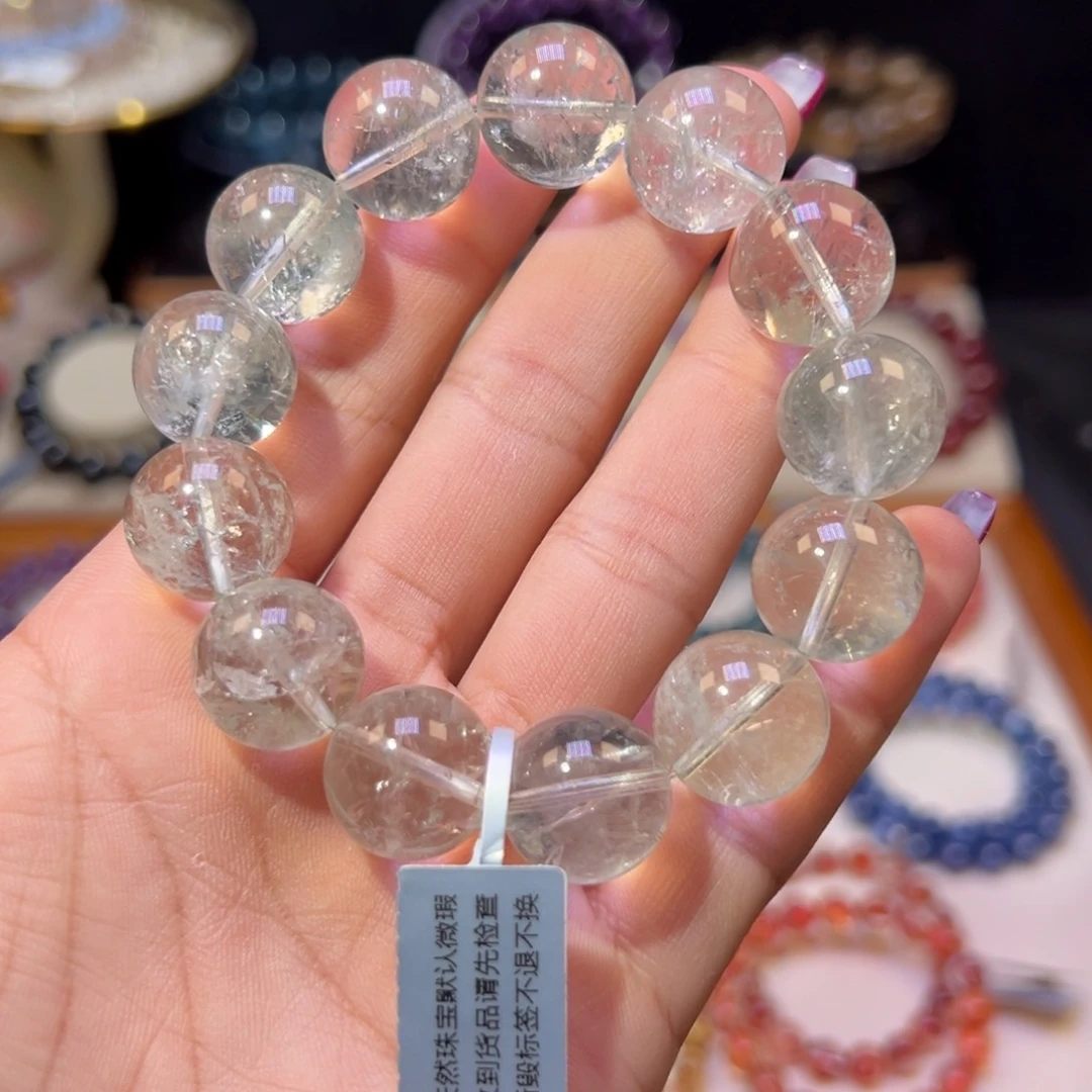 水晶手串未镶嵌_****?收藏级冰种绿阿塞16mm