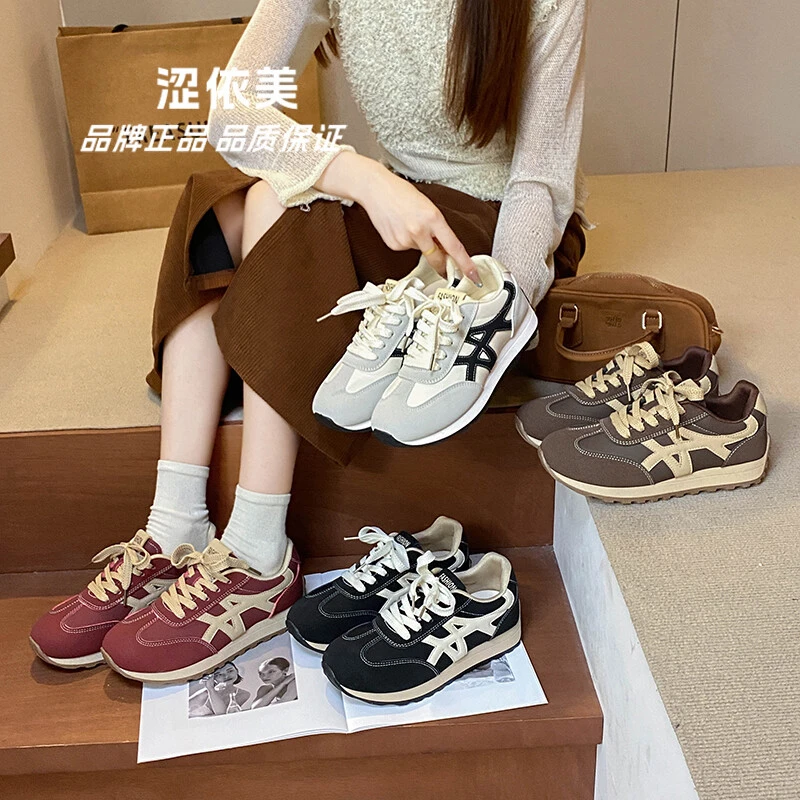 【复古真皮德训鞋】2025秋季新款爆款阿甘鞋休闲运动鞋美拉德女鞋