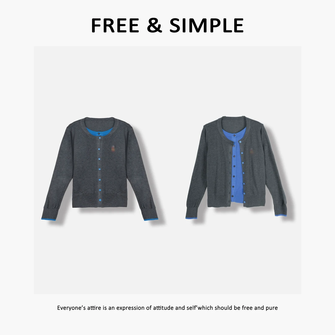 Free&Simple-‘加州海岸’早秋款韩系街头慵懒风假两件毛衣-1815