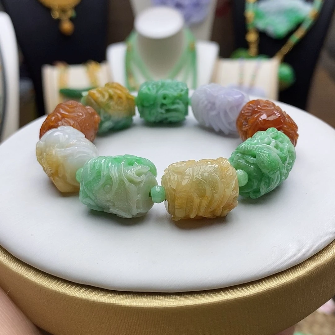 翡翠手链未镶嵌天然