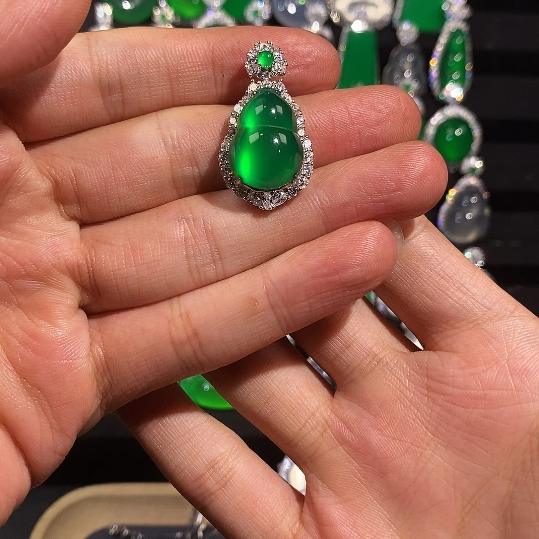 银S925镶嵌吊坠玛瑙/玉髓