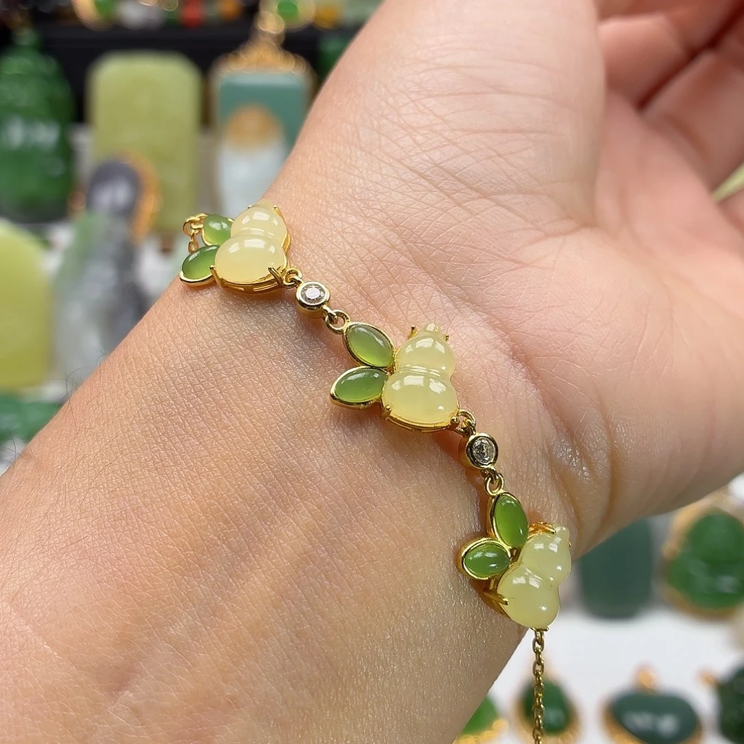 和田玉银S925镶嵌颈饰