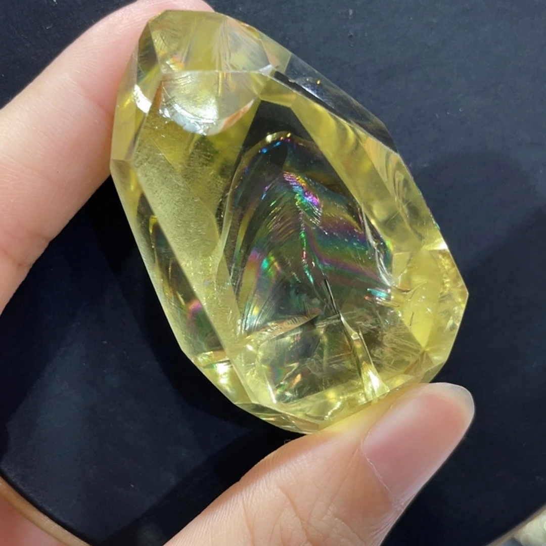 水晶珠宝半成品未镶嵌黄水晶阿赛