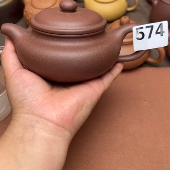 茶壶紫砂紫泥半手工370cc左右瑕疵