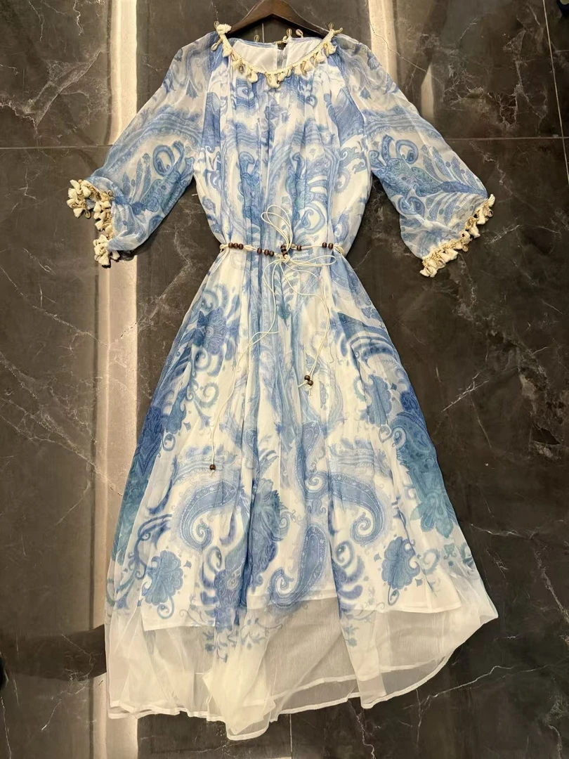 新品孤品    波西米亚 蓝色印花A018 no退no换 特价