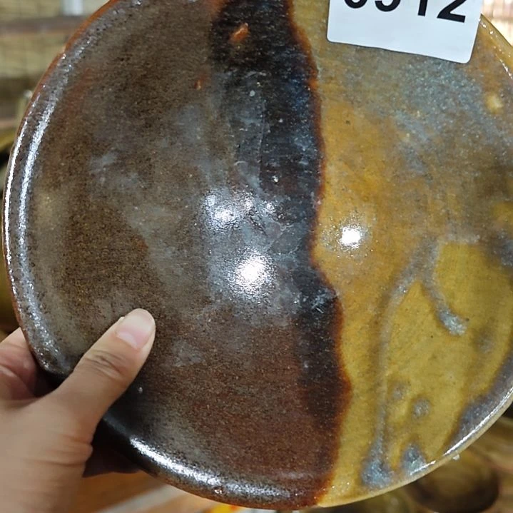 狼***下瓷片0912，双釉高脚碗