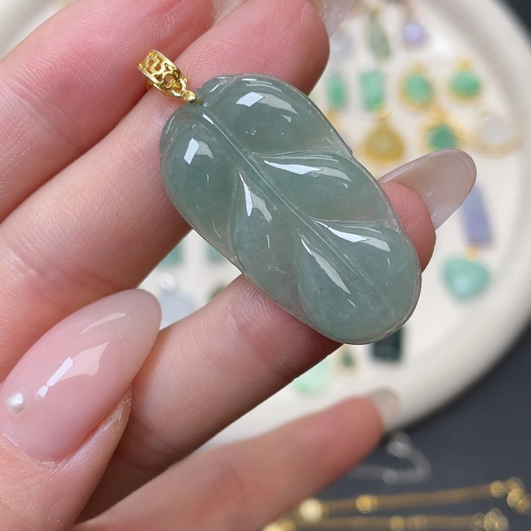 翡翠银S925镶嵌吊坠(不含链)
