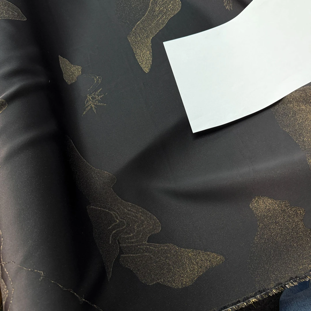 纹意匠织金千里江山桑蚕丝面料幅宽138