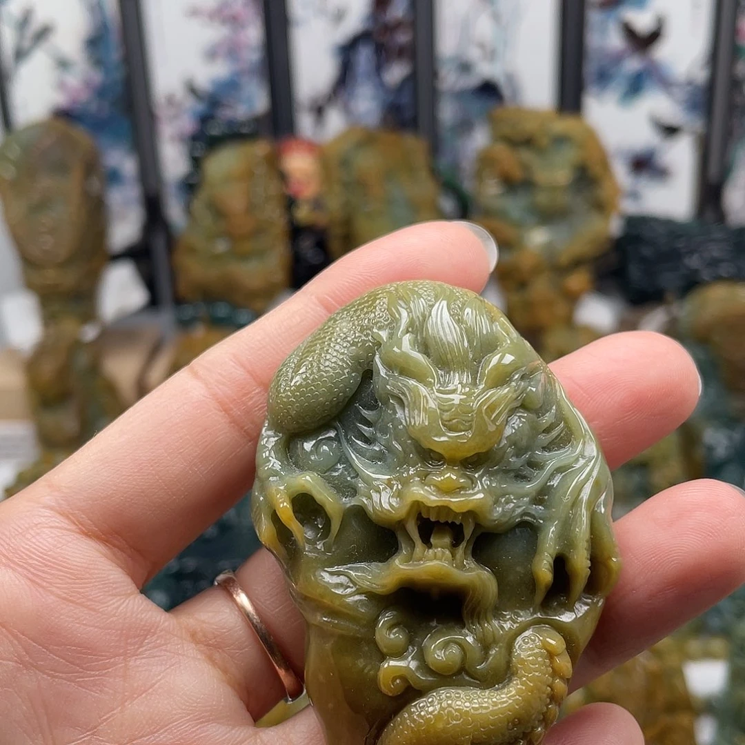 翡翠未镶嵌颈饰天然翡翠a货龙