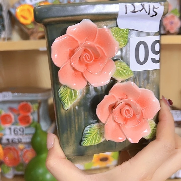 陶瓷多肉花盆满15包邮