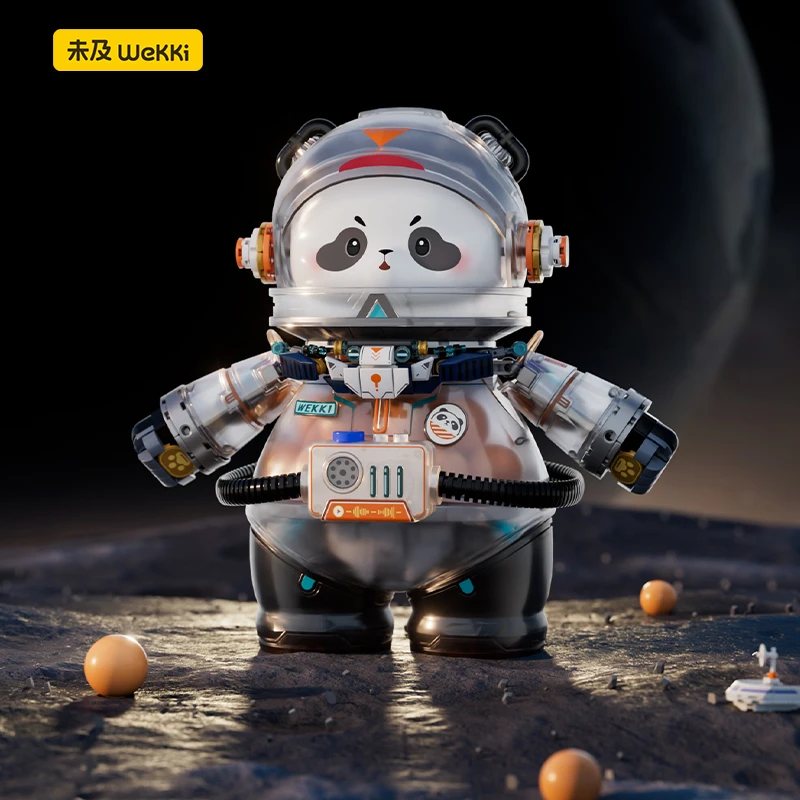 未及熊猫宇航员积木潮玩益智模型拼装玩具摆件男女孩生日礼物