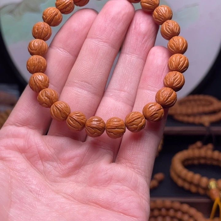 桃核手串10玉龙脊手串