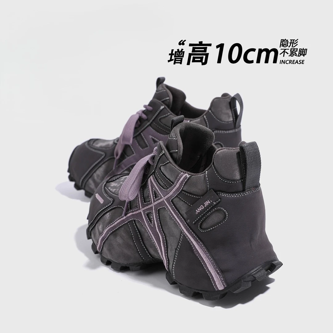 10CM小个子厚底内增高老爹鞋女2025秋季新款百搭时尚运动休闲鞋子