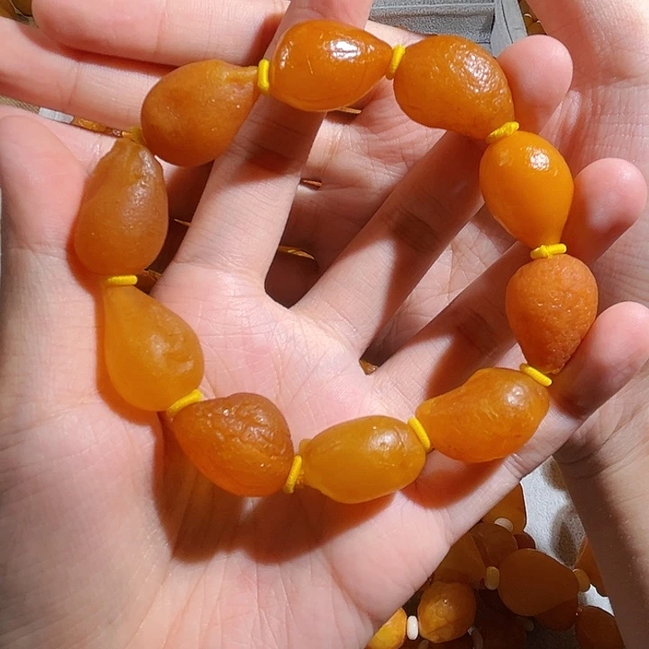 手链琥珀未镶嵌蜜蜡海漂手串