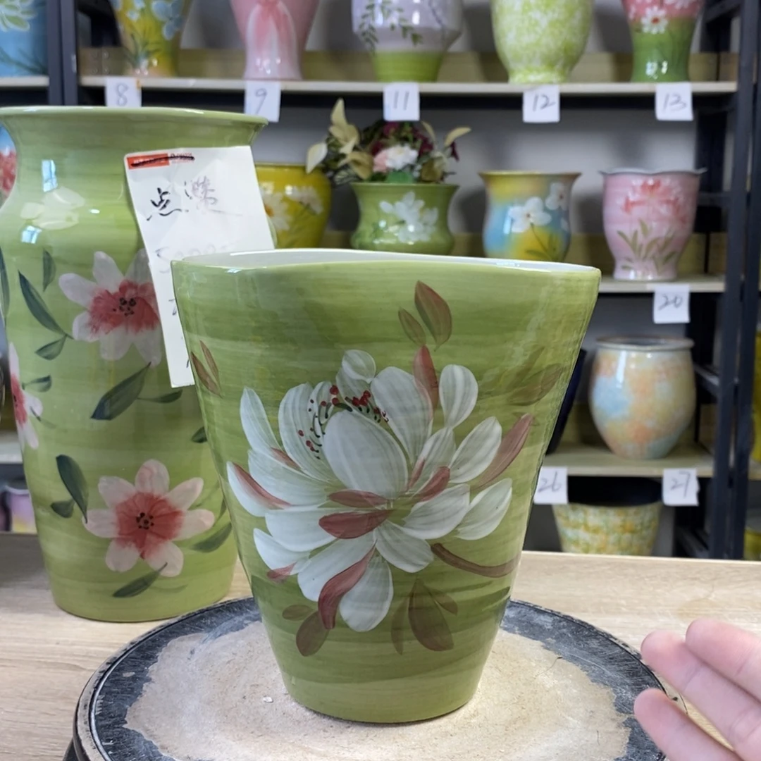 景德镇手工手绘陶瓷花盆