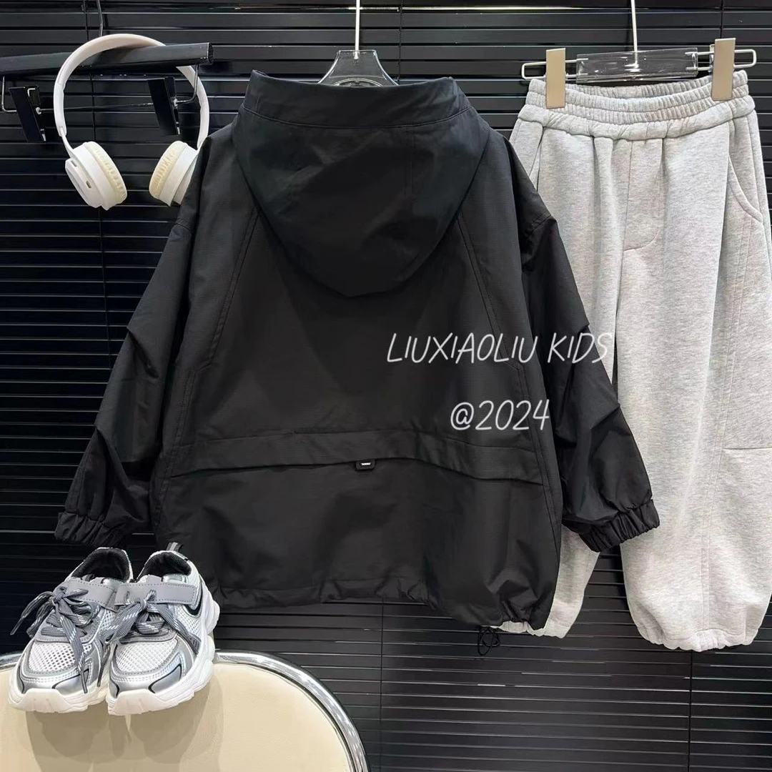 杭州六小六正版/BY LIUXIAOLIU韩版高货秋季儿童连帽风衣外套4047