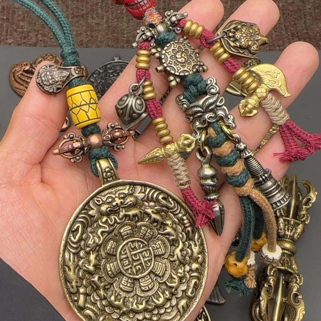 老铜九宫牌吊坠喜欢的来