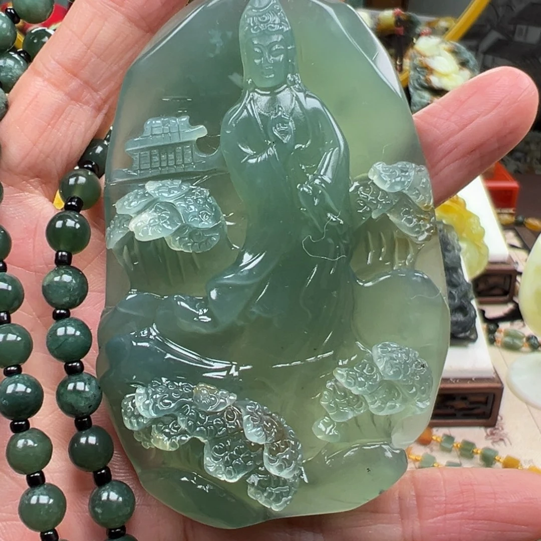 岫玉未镶嵌挂件挂件