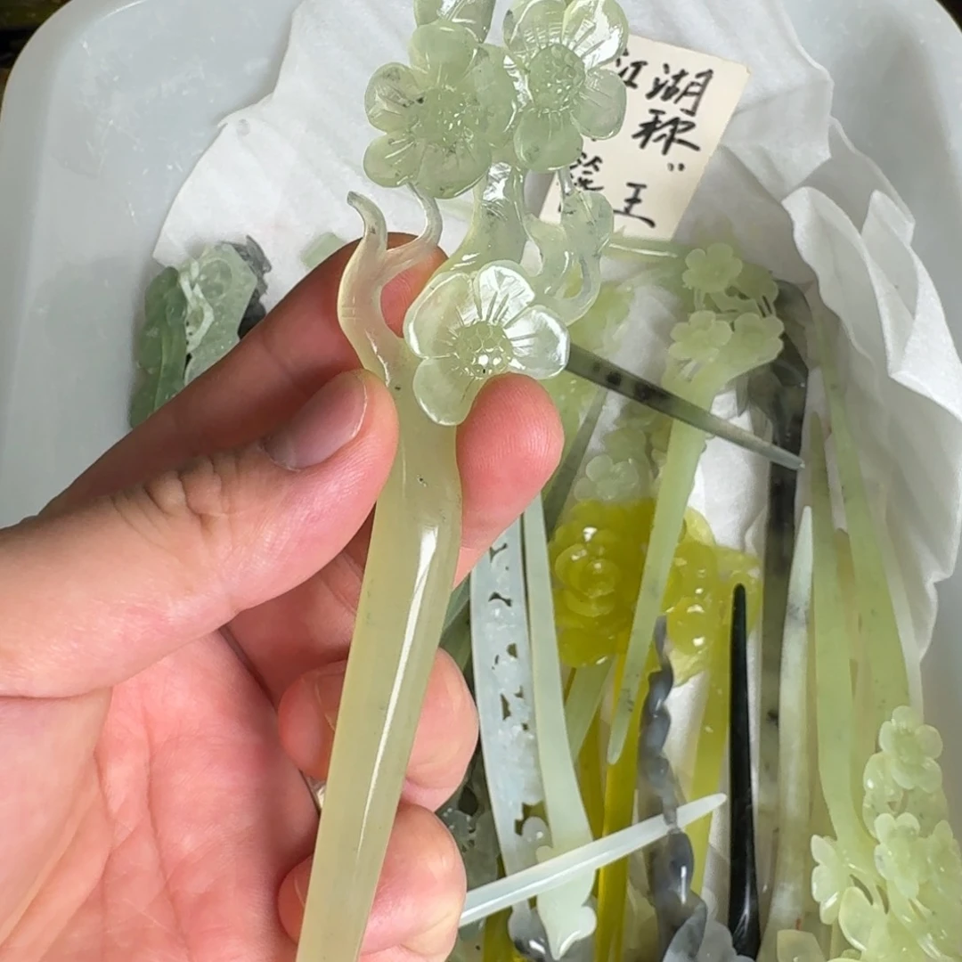 岫玉发饰未镶嵌明君玉簪贼拉好看