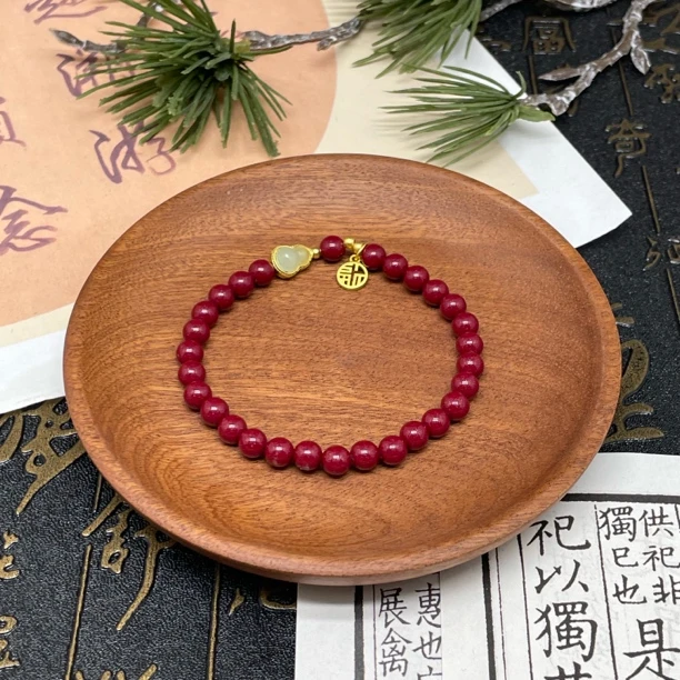 含辰砂工艺品朱砂手串葫芦福牌朱砂手链本命年男女款手链ZS602801