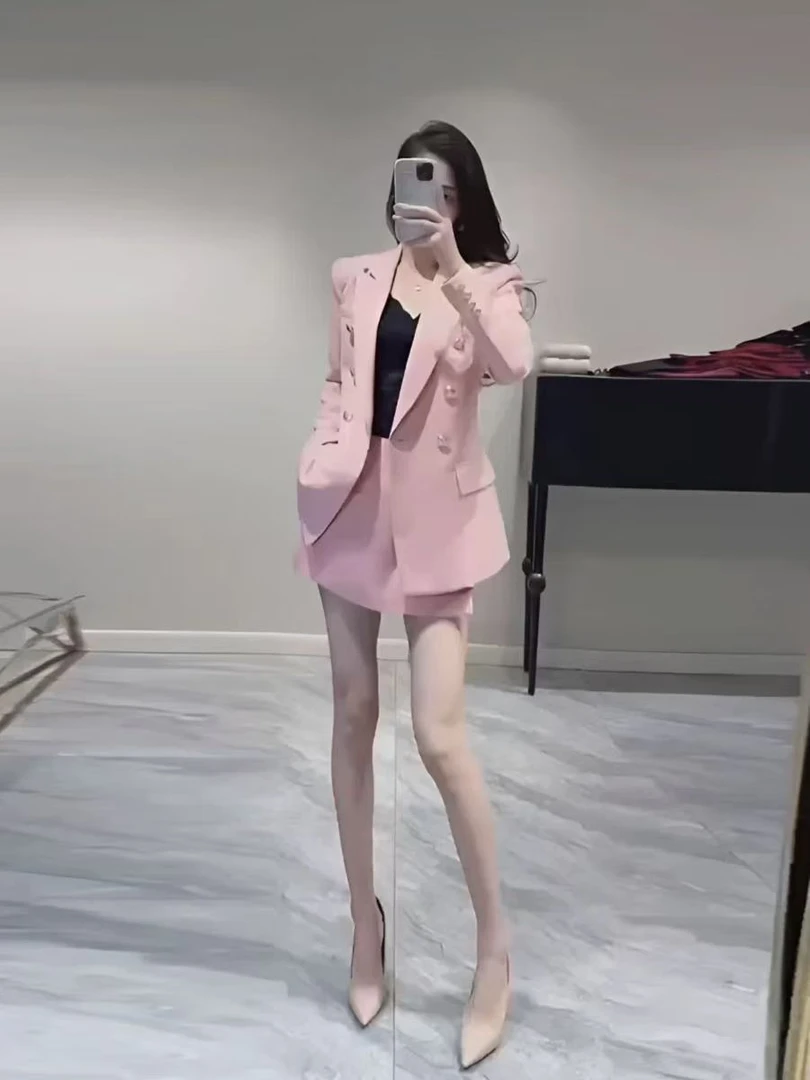 西装套装裙女春秋轻奢高级感西服外套显瘦短裙子洋气两件套套装