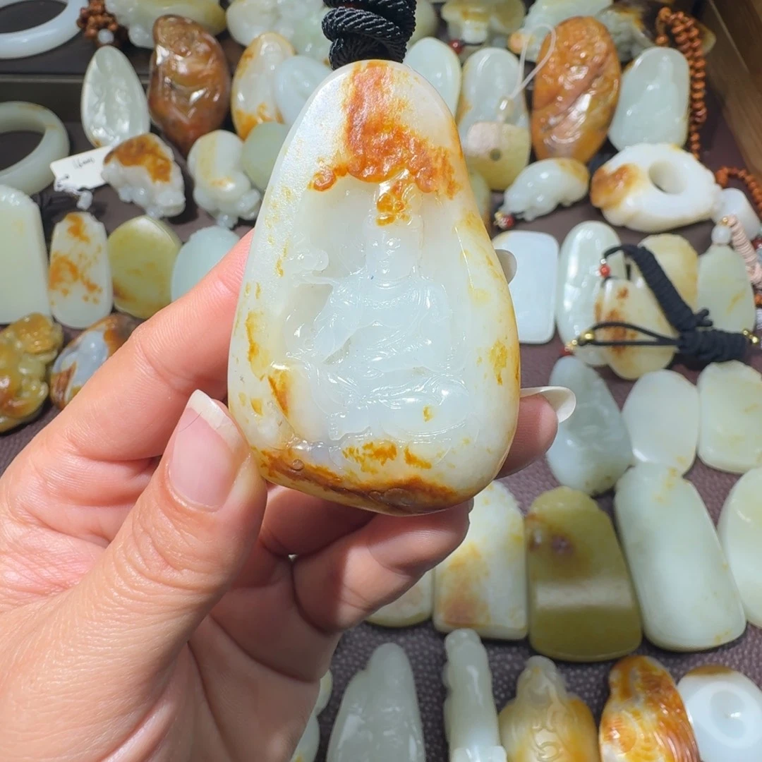 和田玉未镶嵌吊坠(不含链)