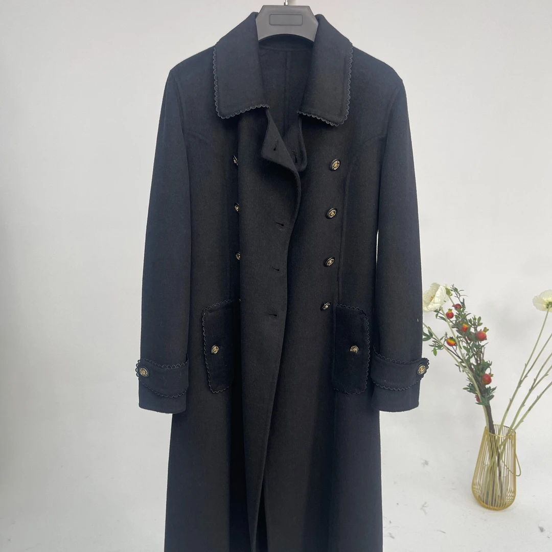 【盛都】黑色孤品双面尼大衣