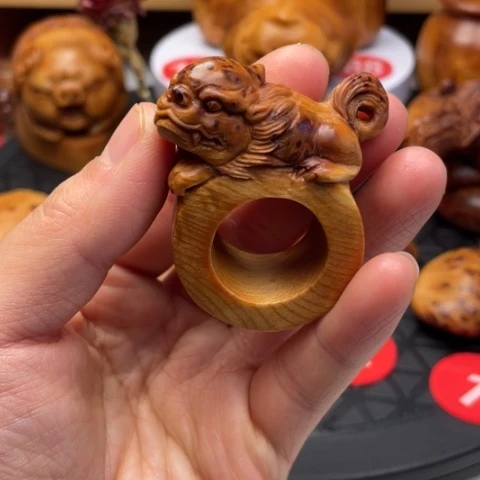 【闪购商品】柏木（崖柏）醉*正宗貔貅扳指太行陈化瘤疤