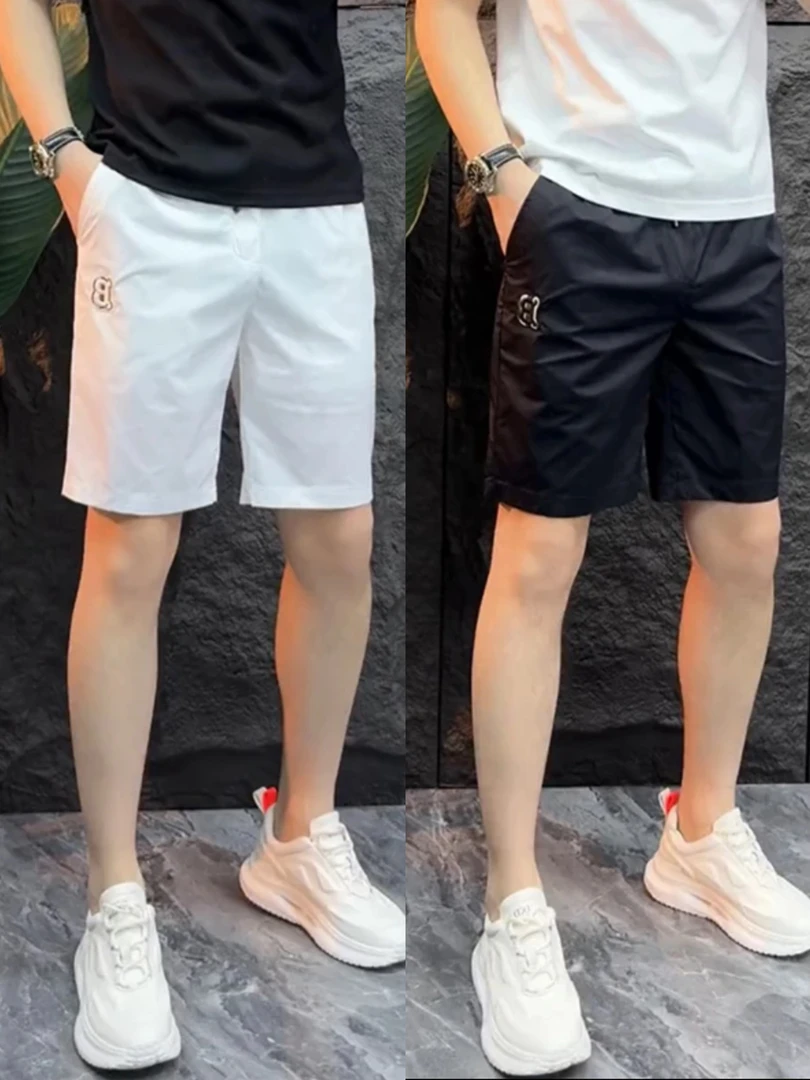 B新款轻奢短裤男士时尚百搭速干透气简约潮流高品质