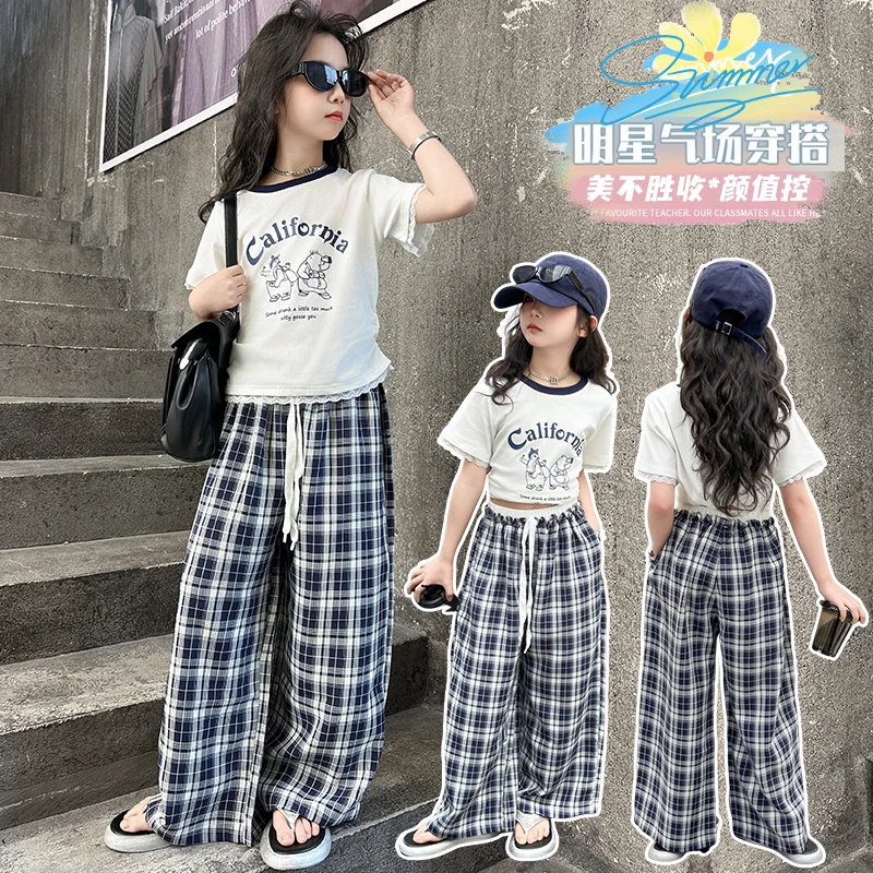 【现货】女童夏季套装2025新款小女孩洋气夏装新中式时尚潮流两件套