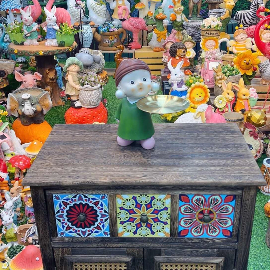 红陶花园庭院摆件