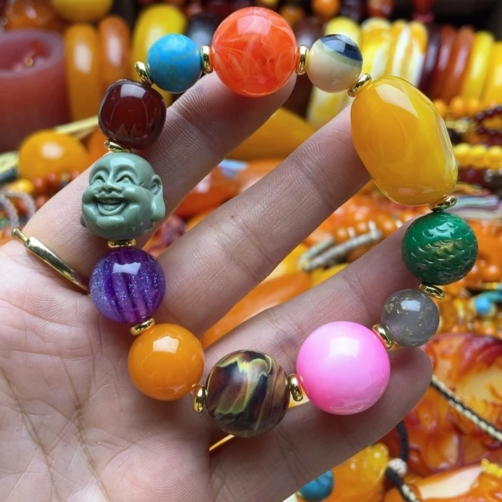 树脂制品105号彩色手串