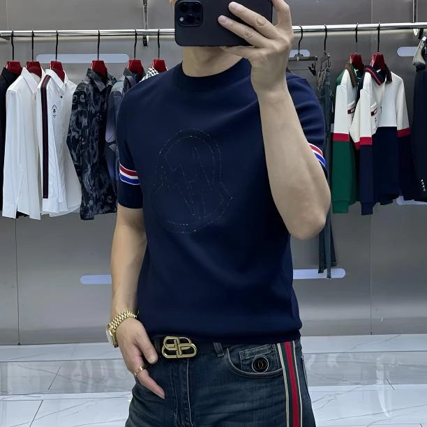 男士秋季新款高弹力休闲潮流秋冬轻奢百搭时尚针织衫高品质夏季