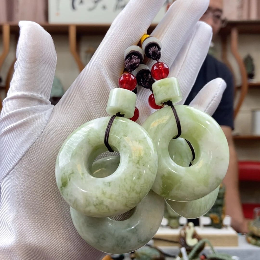 蛇纹石玉未镶嵌手把玉琮（多样性发一件