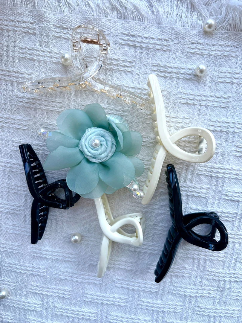 11/13CM抓夹鲨鱼夹大号又字叉夹日韩简约风气质百搭手工diy基础夹