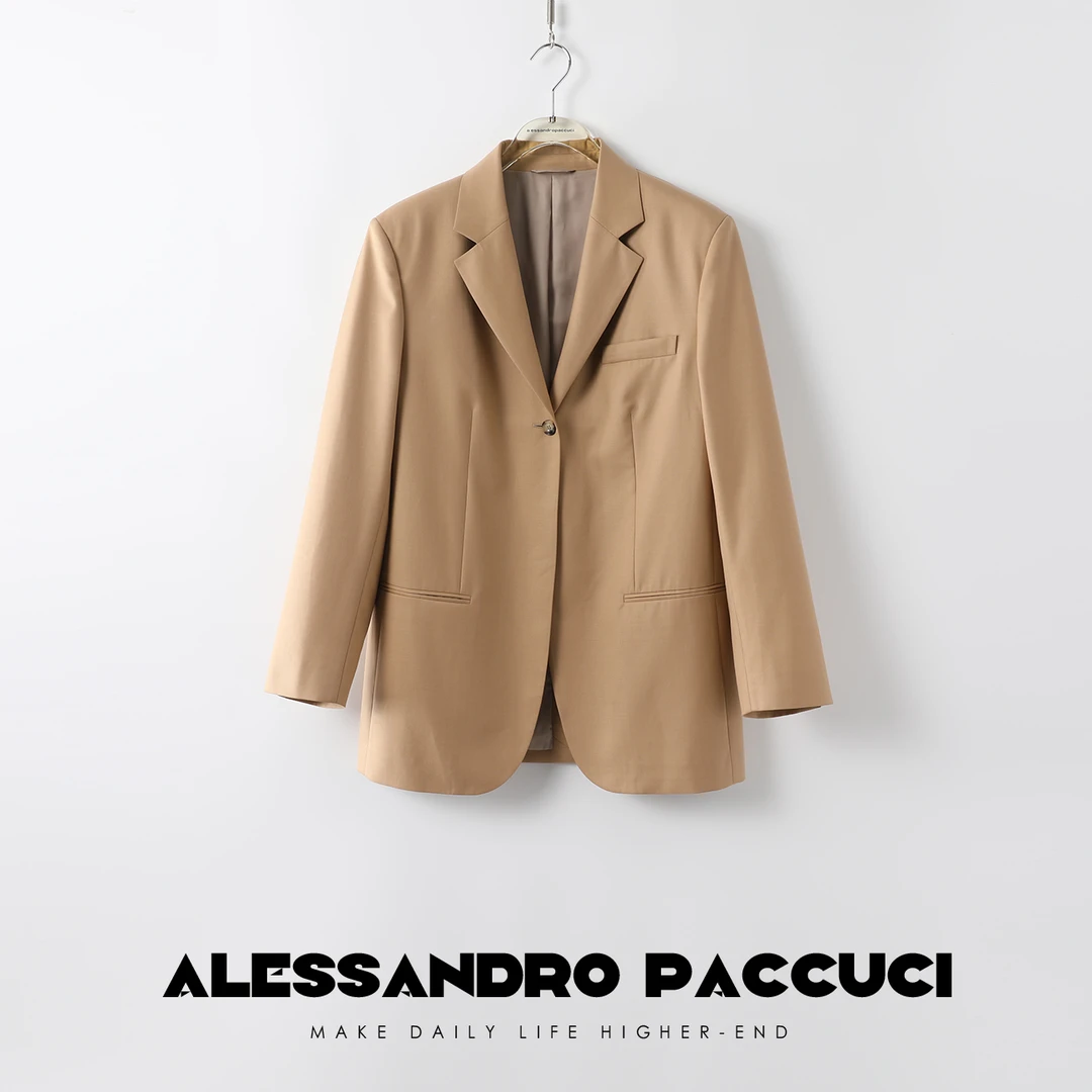 【孤品特价不退换】洛哥23478X 美利奴＆伊士曼醋酸 廓形休闲西服