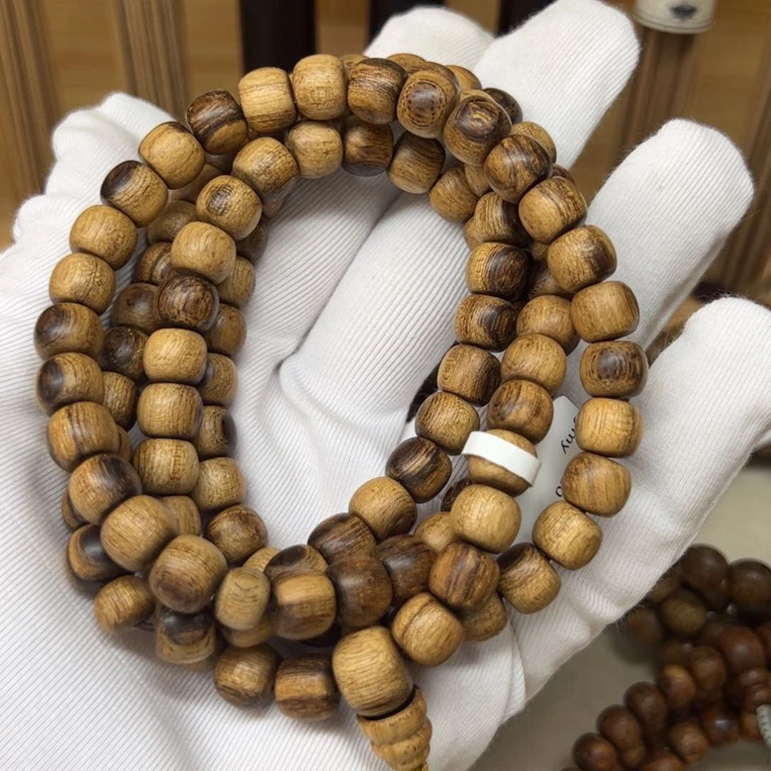 手串沉香沉香手串西马桶珠0.86cm108颗25.5克