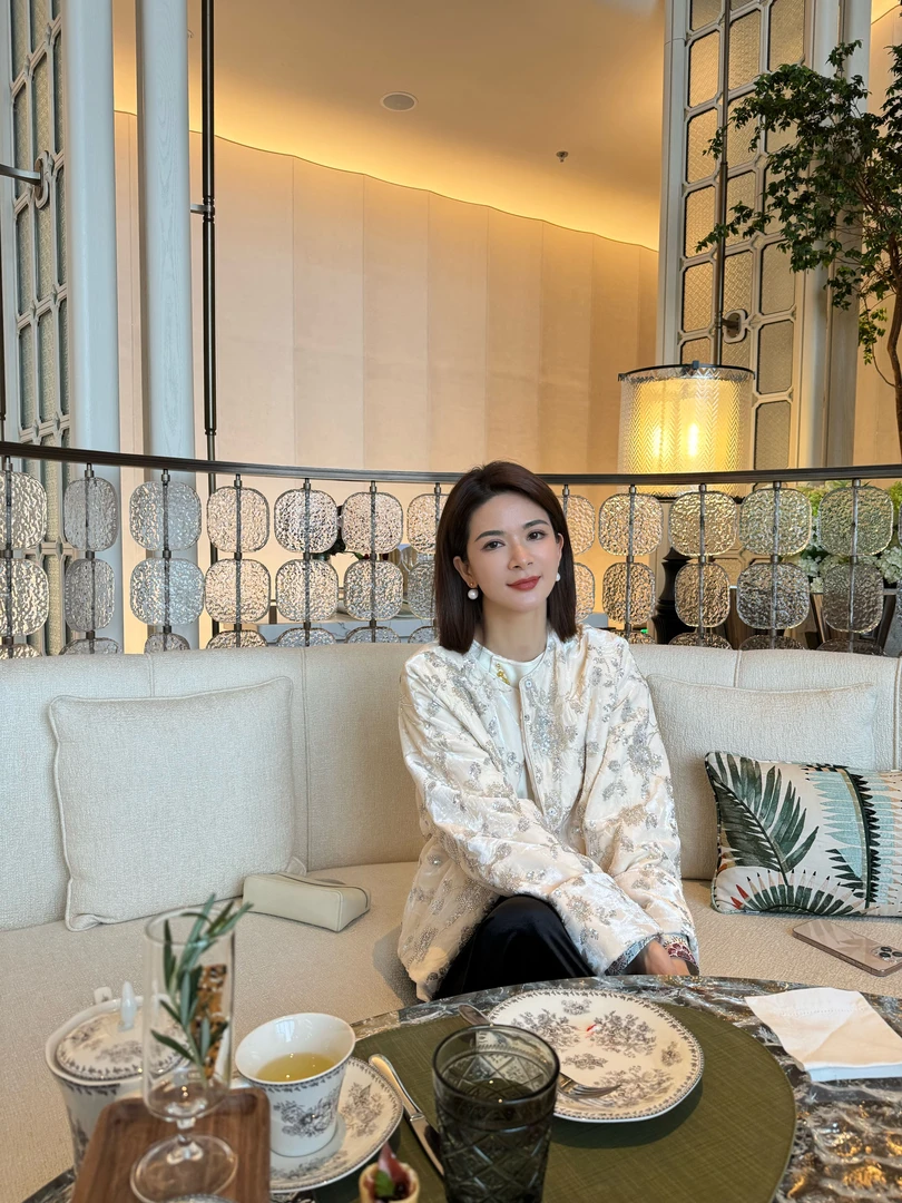 ANGELIAORIGINAL满庭芳 新中式丝绒重工钉珠气质秋冬外套#901