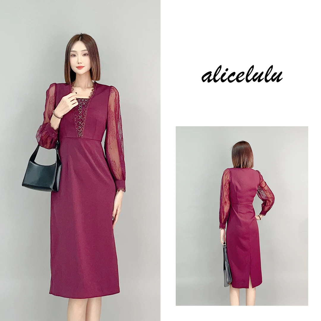 1 ALICE 风情万紫连衣裙 华美蕾丝 S2141488J