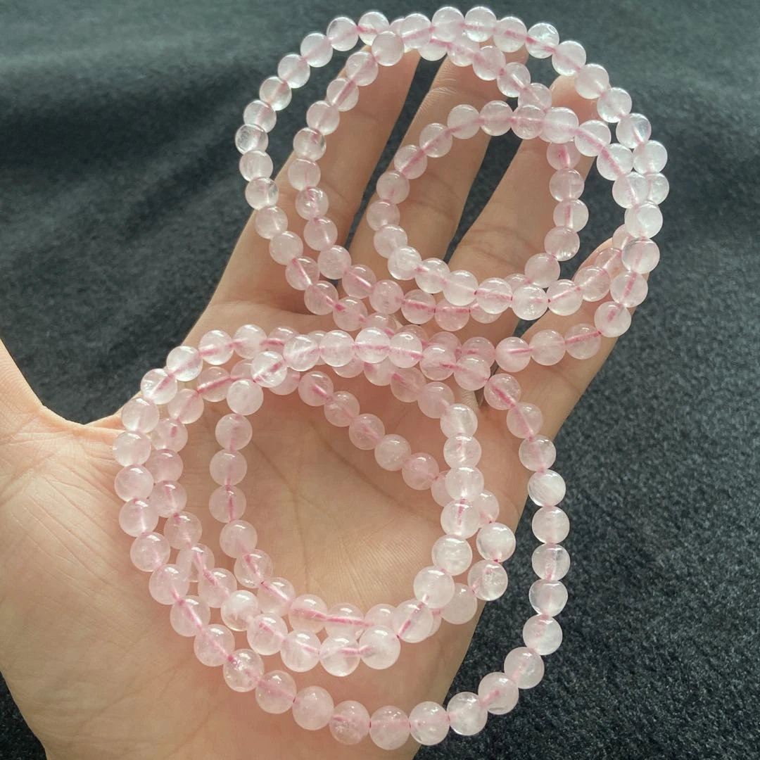 【星浩珠宝】粉水晶手串8-2T41K66【多样性发一件】约6mm+