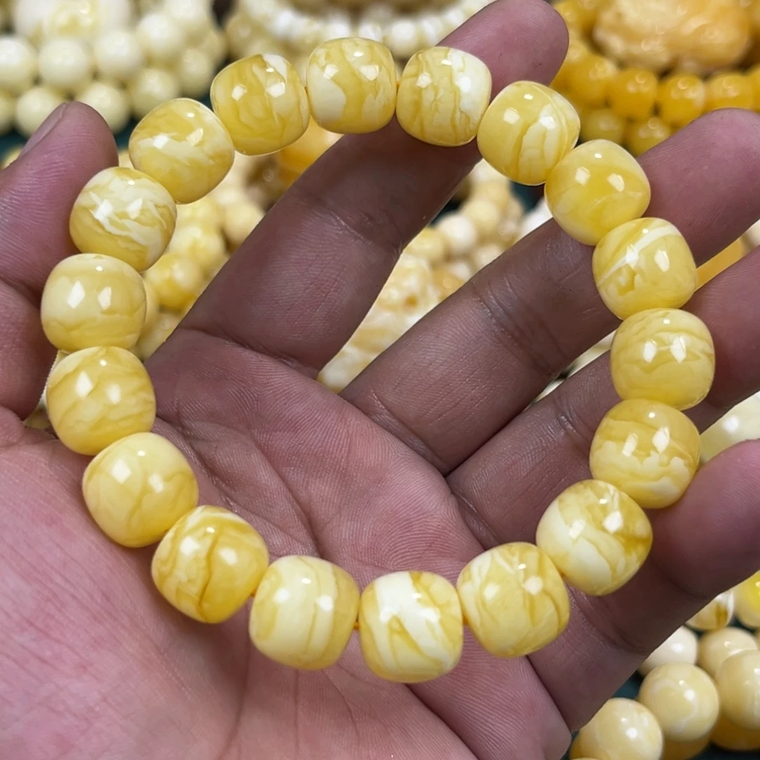 未镶嵌琥珀手链同料焦皮杨枝甘露虎皮老邢手串13mm