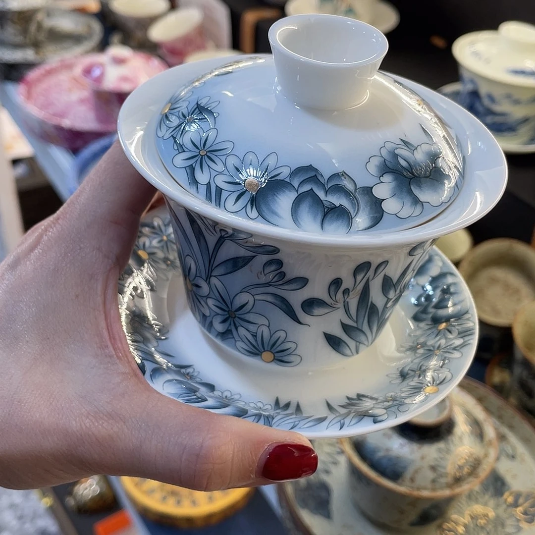 陶景德陶瓷盖碗茶具