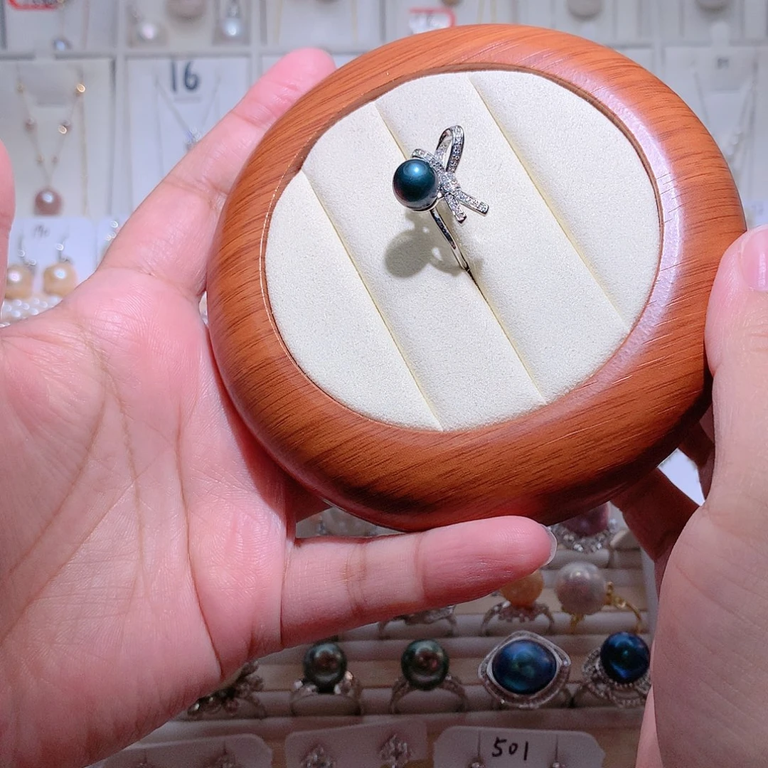 未镶嵌淡水珍珠戒指CC8-9mm