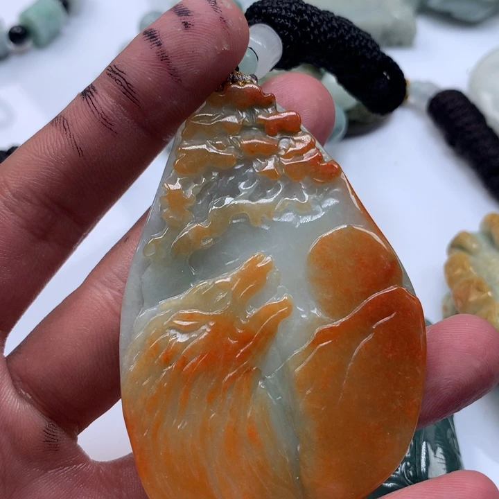 颈饰未镶嵌翡翠保真天然a货翡翠