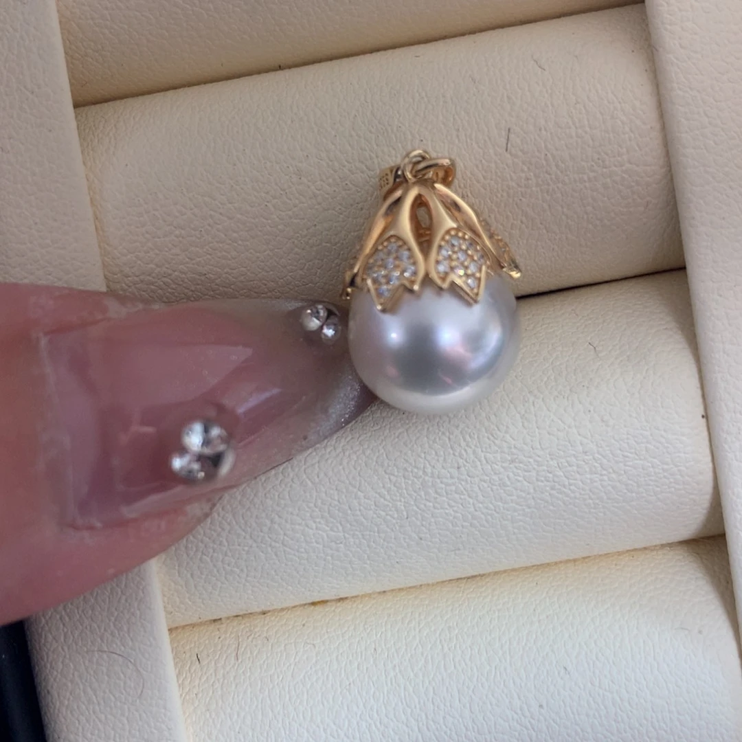 海水珍珠颈饰银S925镶嵌