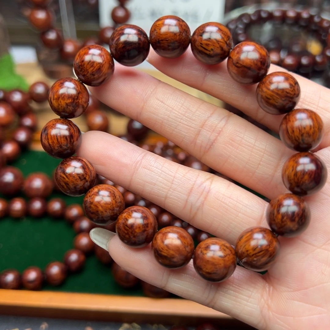 降真香其他海南红降1.2圆珠黄油火焰纹