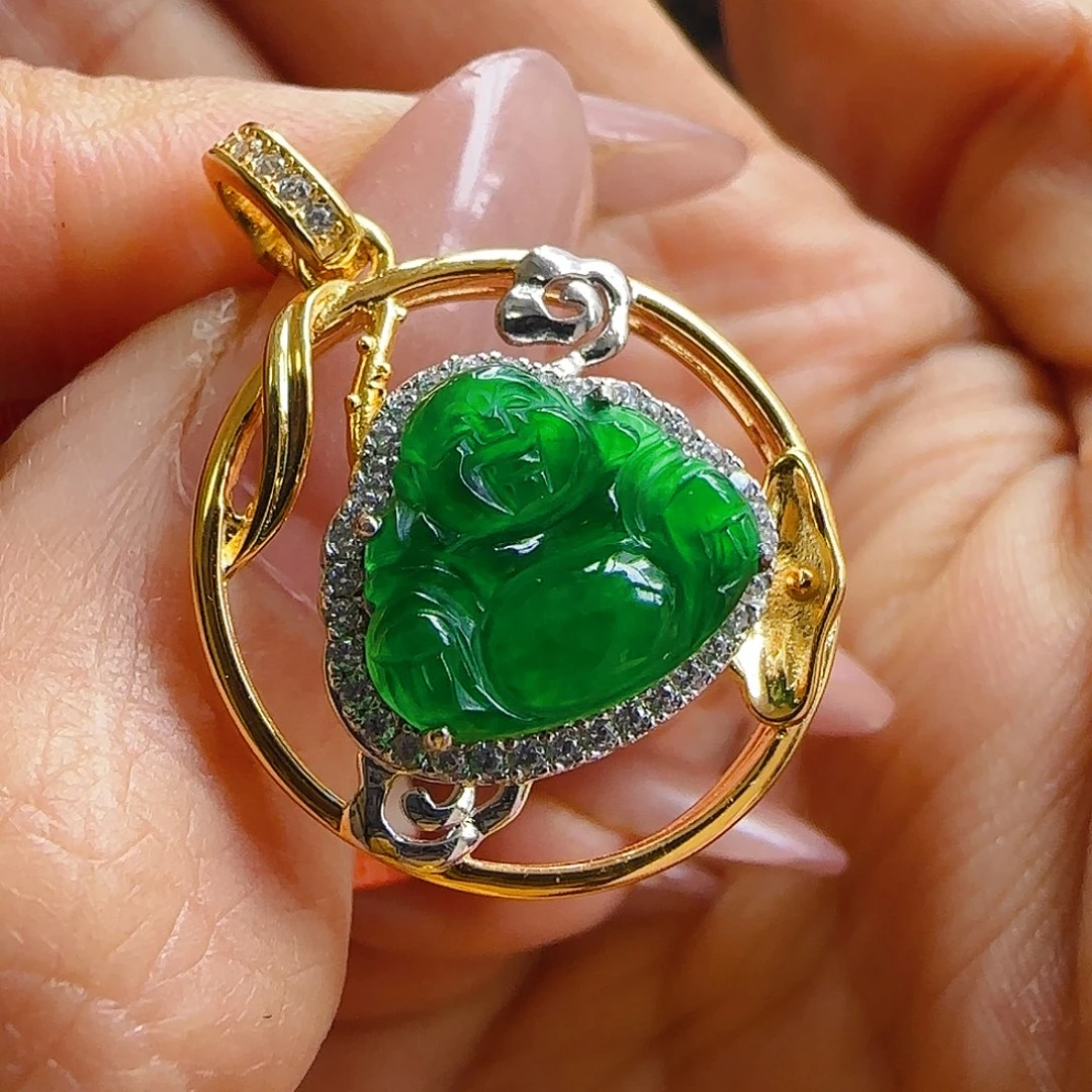 翡翠颈饰银S925镶嵌多***?翡翠199