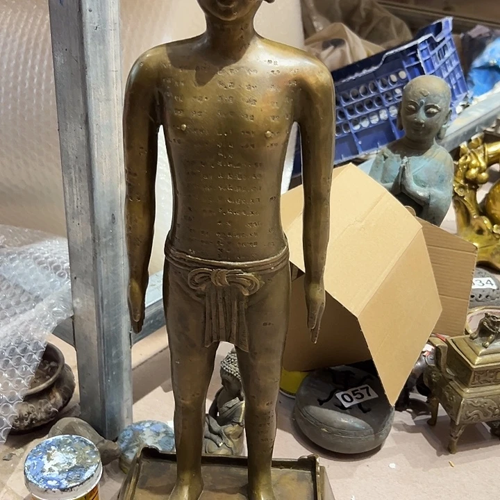 初***。黄铜摆件，文房工艺品摆件