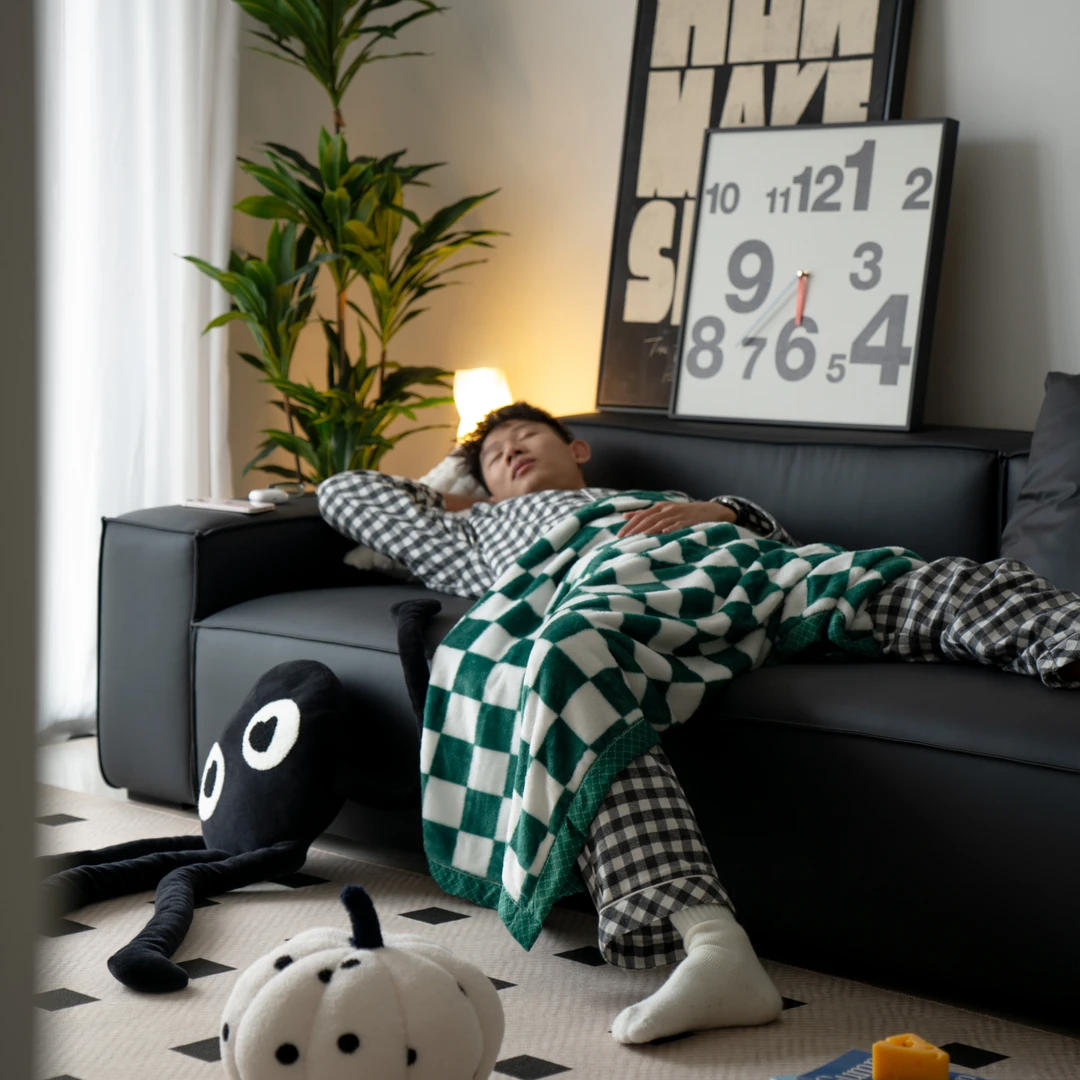 大黑牛沙发意式极简三人位真皮沙发小户型客厅现代高靠背黑色沙发